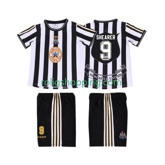Fotbollströja Newcastle United SHEARER 9 1997 Retro Barn Hemmaställ 1999 Kort ärm