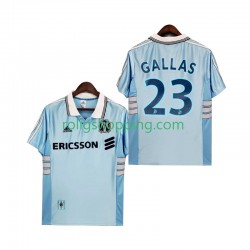 Fotbollströja Olympique de Marseille Gallas 23 1998 Retro Män Bortaställ 1999 Kort ärm