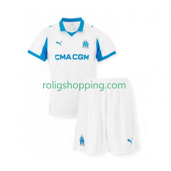 Fotbollströja Olympique de Marseille Barn Hemmaställ 2025-2026 Kort ärm
