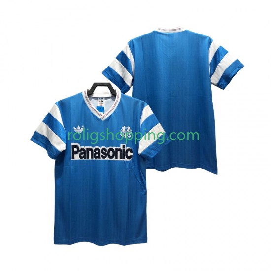 Fotbollströja Olympique de Marseille 1990 Retro Män Bortaställ Kort ärm