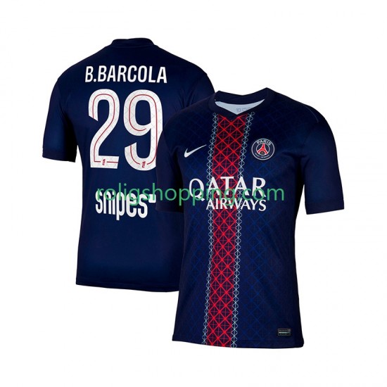 Fotbollströja Paris Saint-Germain Bradley Barcola 29 Män Hemmaställ 2025-2026 Kort ärm