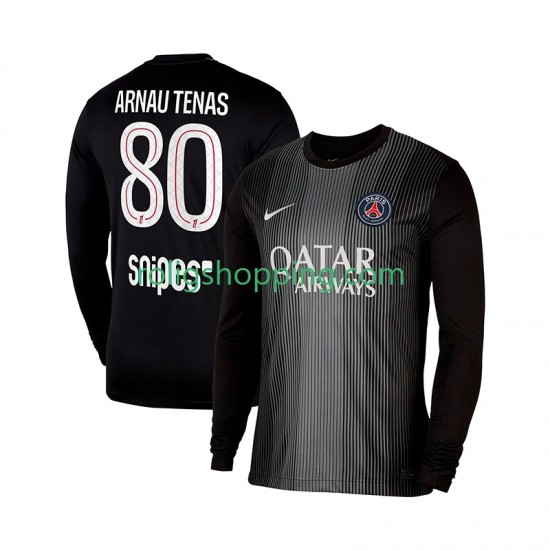 Fotbollströja Paris Saint-Germain Arnau Tenas 80 Målvakt Män Hemmaställ 2025-2026 Lång ärm