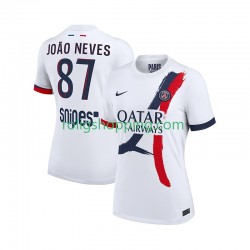 Fotbollströja Paris Saint-Germain Joao Neves 87 Män Bortaställ 2025-2026 Kort ärm