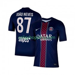 Fotbollströja Paris Saint-Germain Joao Neves 87 Män Hemmaställ 2025-2026 Kort ärm