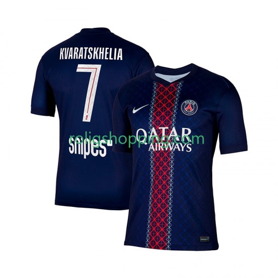 Fotbollströja Paris Saint-Germain Khvicha Kvaratskhelia 7 Män Hemmaställ 2025-2026 Kort ärm