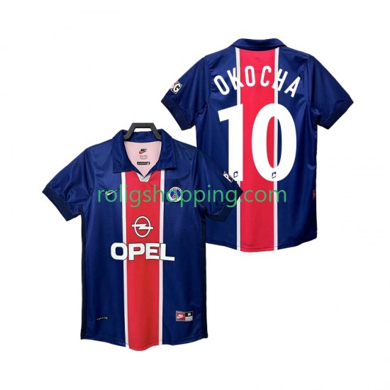 Fotbollströja Paris Saint-Germain OKOCHA 10 1998 Retro Män Hemmaställ 1999 Kort ärm
