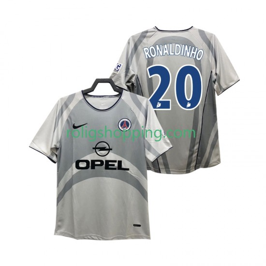 Fotbollströja Paris Saint-Germain RONALDINHO 20 2001 2002 Retro Män Bortaställ Kort ärm