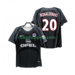Fotbollströja Paris Saint-Germain RONALDINHO 20 2001 2002 Retro Män Tredjeställ Kort ärm