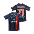 Fotbollströja Paris Saint-Germain RONALDINHO 21 2001 2002 Retro Män Hemmaställ Kort ärm