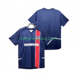 Fotbollströja Paris Saint-Germain 2002 2003 Retro Män Hemmaställ Kort ärm