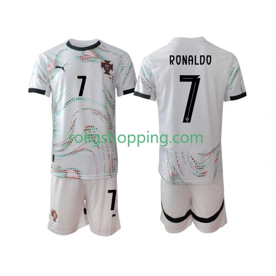 Fotbollströja Portugal Cristiano Ronaldo 7 Barn Bortaställ 2025 Kort ärm