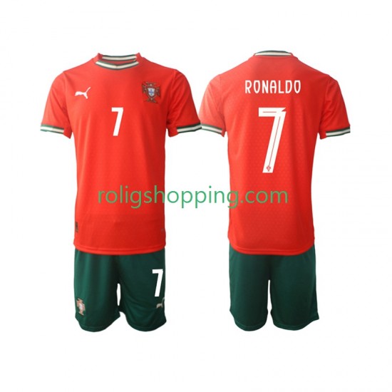 Fotbollströja Portugal Cristiano Ronaldo 7 Barn Hemmaställ 2025 Kort ärm