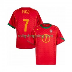 Fotbollströja Portugal Figo 7 Retro Män Hemmaställ 2004 Kort ärm