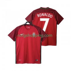 Fotbollströja Portugal RONALDO 7 2016 Retro Män Hemmaställ Kort ärm