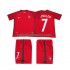 Fotbollströja Portugal RONALDO 7 2016 Retro Barn Hemmaställ Kort ärm