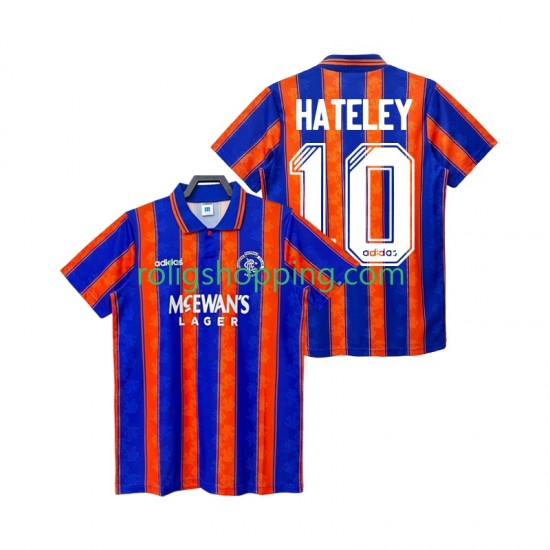 Fotbollströja Rangers HATELEY 10 1993 Retro Män Bortaställ 1994 Kort ärm