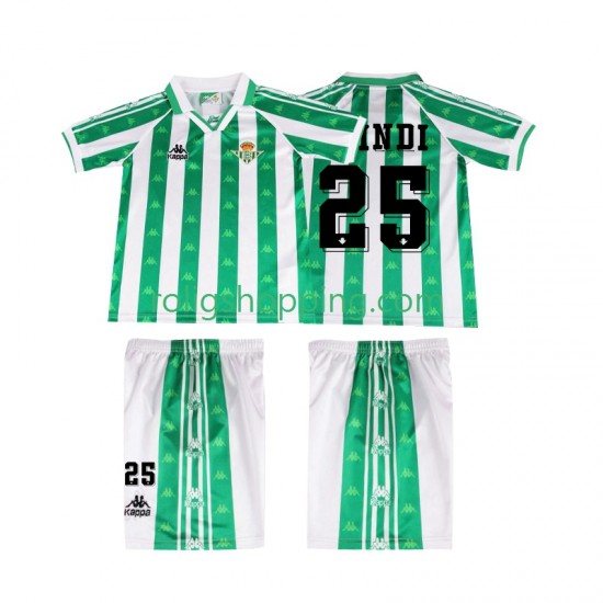 Fotbollströja Real Betis FINIDI 25 1996 1997 Retro Barn Hemmaställ Kort ärm