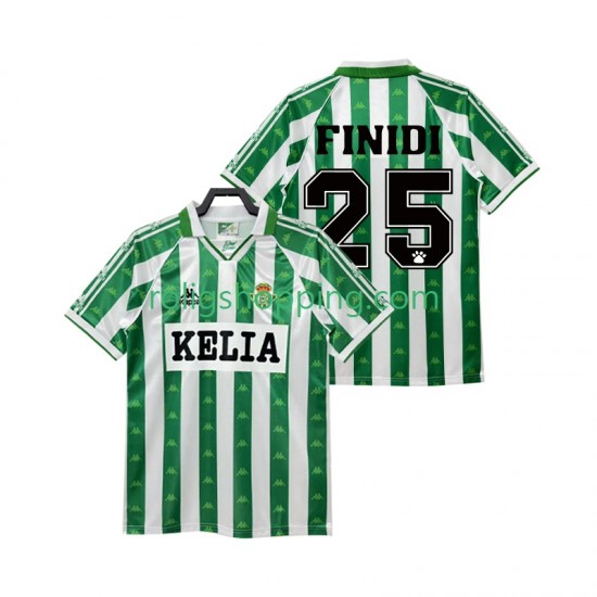 Fotbollströja Real Betis FINIDI 25 1995 1996 Retro Män Hemmaställ Kort ärm
