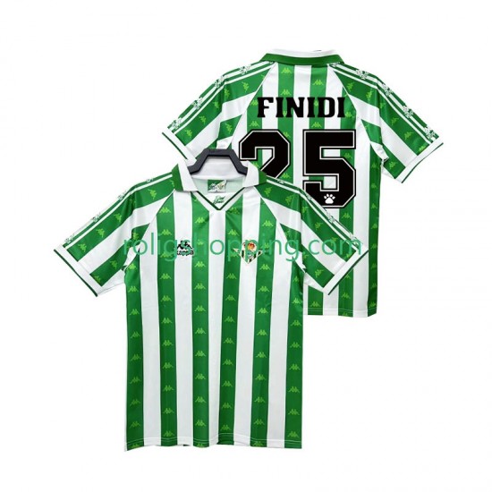Fotbollströja Real Betis FINIDI 25 1996 1997 Retro Män Hemmaställ Kort ärm