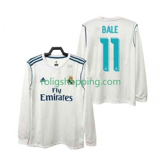 Fotbollströja Real Madrid BALE 11 2017 2018 Retro Män Hemmaställ Lång ärm
