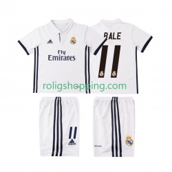 Fotbollströja Real Madrid BALE 11 2016 2017 Retro Barn Hemmaställ Kort ärm