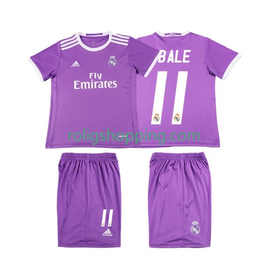 Fotbollströja Real Madrid Bale 11 2016 2017 Retro Barn Bortaställ Kort ärm