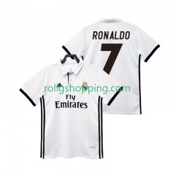 Fotbollströja Real Madrid CRISTIANO RONALDO 7 2017 2018 Retro Män Hemmaställ Kort ärm