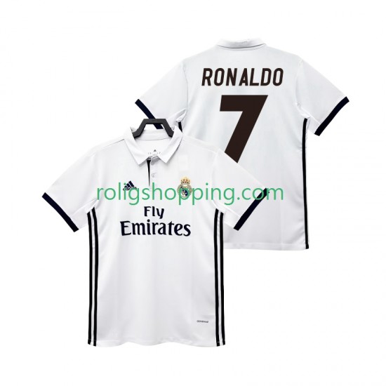 Fotbollströja Real Madrid CRISTIANO RONALDO 7 2017 2018 Retro Män Hemmaställ Kort ärm