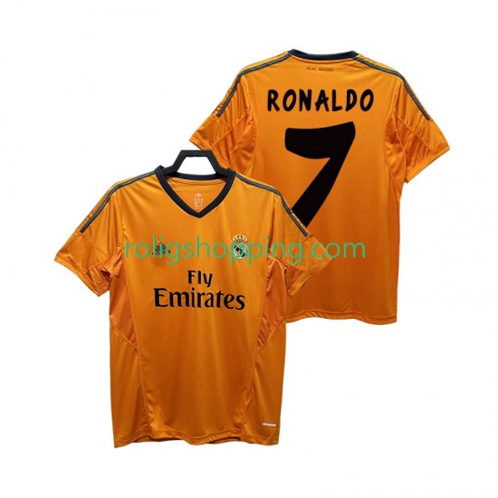 Fotbollströja Real Madrid CRISTIANO RONALDO 7 2013 2014 Retro Män Tredjeställ Kort ärm