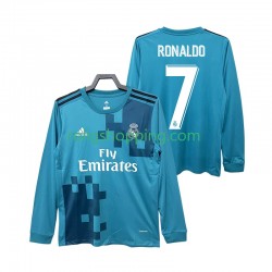 Fotbollströja Real Madrid CRISTIANO RONALDO 7 2017 2018 Retro Män Tredjeställ Lång ärm