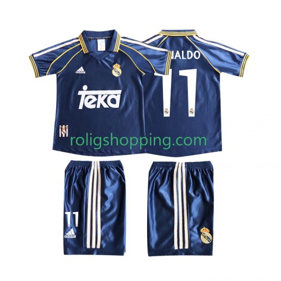 Fotbollströja Real Madrid Cristiano Ronaldo 11 1998 Retro Barn Tredjeställ 1999 Kort ärm