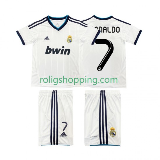 Fotbollströja Real Madrid Cristiano Ronaldo 7 2012 2013 Retro Barn Hemmaställ Kort ärm