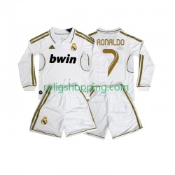 Fotbollströja Real Madrid Cristiano Ronaldo 7 2012 Retro Barn Hemmaställ 2011 Lång ärm