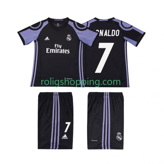 Fotbollströja Real Madrid Cristiano Ronaldo 7 2016 2017 Retro Barn Tredjeställ Kort ärm