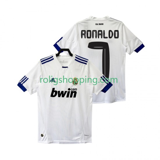 Fotbollströja Real Madrid Cristiano Ronaldo 7 Retro Män Hemmaställ 2011 2010 Kort ärm