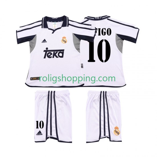 Fotbollströja Real Madrid FIGO 10 2001 2002 Retro Barn Hemmaställ Kort ärm