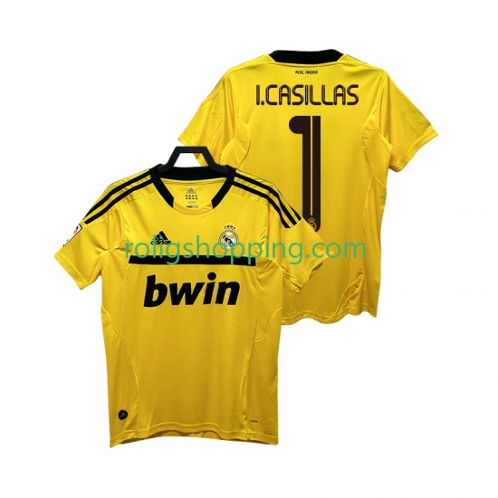 Fotbollströja Real Madrid I.CASILLAS 1 2012 Målvakt Retro Män Hemmaställ 2011 Kort ärm