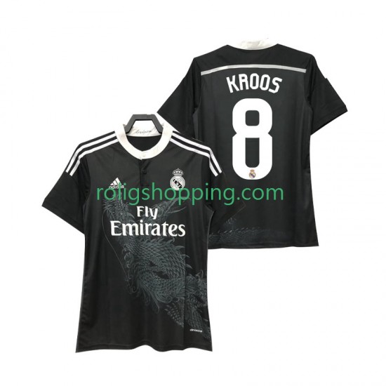 Fotbollströja Real Madrid KROOS 8 2014 2015 Retro Män Bortaställ Kort ärm