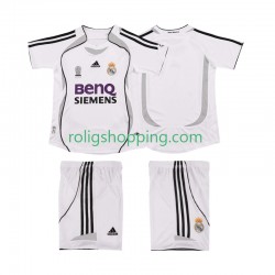 Fotbollströja Real Madrid 2007 Retro Barn Hemmaställ 2006 Kort ärm
