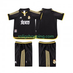 Fotbollströja Real Madrid 2001 Retro Barn Bortaställ 1999 Kort ärm