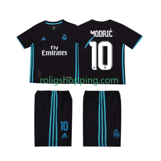 Fotbollströja Real Madrid Modrić 10 2017 2018 Retro Barn Bortaställ Kort ärm