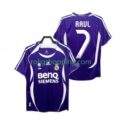 Fotbollströja Real Madrid RAUL 7 2007 Retro Män Bortaställ 2006 Kort ärm