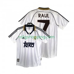 Fotbollströja Real Madrid RAUL 7 1998 2000 Retro Män Hemmaställ Kort ärm