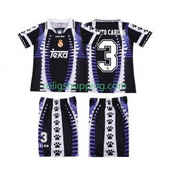 Fotbollströja Real Madrid ROBERTO CARLOS 3 1997 1998 Retro Barn Tredjeställ Kort ärm