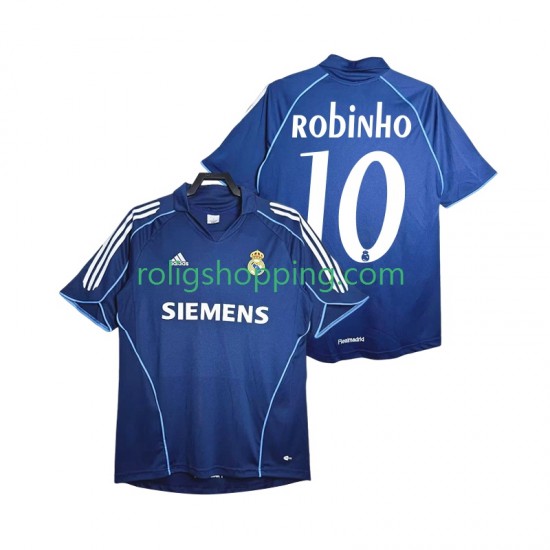 Fotbollströja Real Madrid ROBINHO 10 2005 Retro Män Bortaställ 2006 Kort ärm