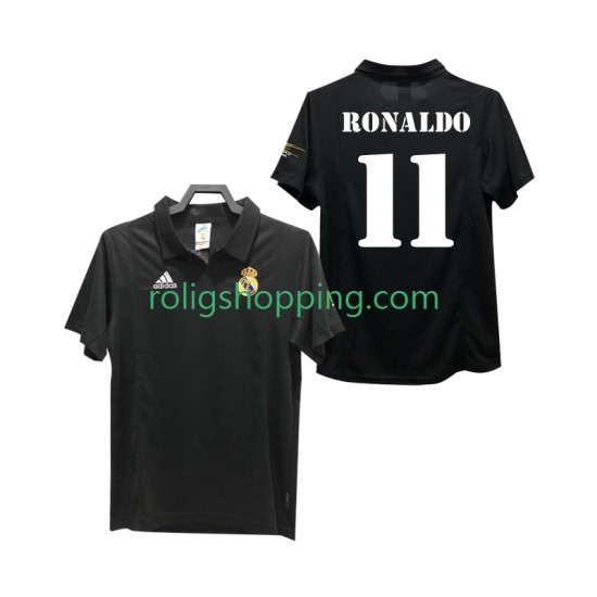 Fotbollströja Real Madrid RONALDO 11 2002 2003 Retro Män Bortaställ Kort ärm