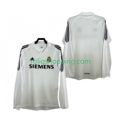 Fotbollströja Real Madrid 2005 Retro Män Hemmaställ 2006 Lång ärm