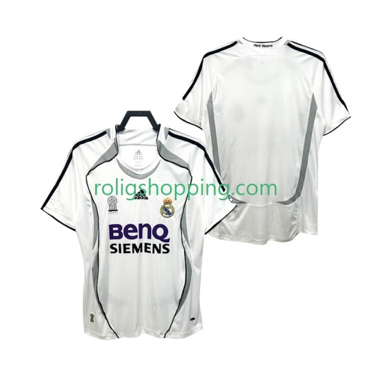 Fotbollströja Real Madrid 2007 Retro Män Hemmaställ 2006 Kort ärm