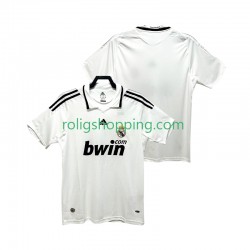 Fotbollströja Real Madrid 2009 Retro Män Hemmaställ 2008 Kort ärm