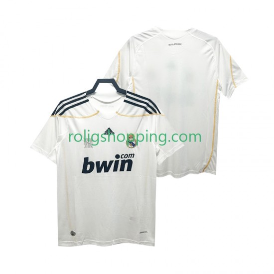 Fotbollströja Real Madrid 2009 Retro Män Hemmaställ 2010 Kort ärm